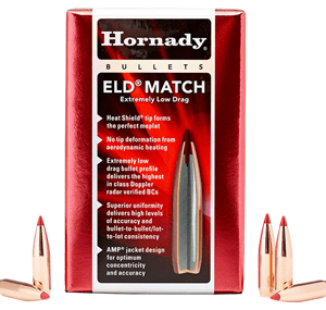 hornady bullets 30 cal .308 155gr eld mat